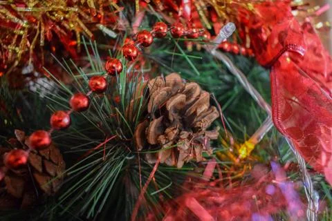 Christmas tree pine cone Stock Photos