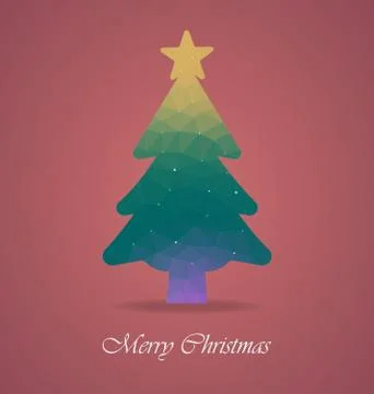 Christmas tree with polygon Stock-Illustration