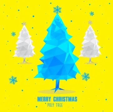 Christmas tree polygonal design Ilustración de archivo