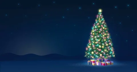 Christmas Tree Postcard Background 動画素材 83228543
