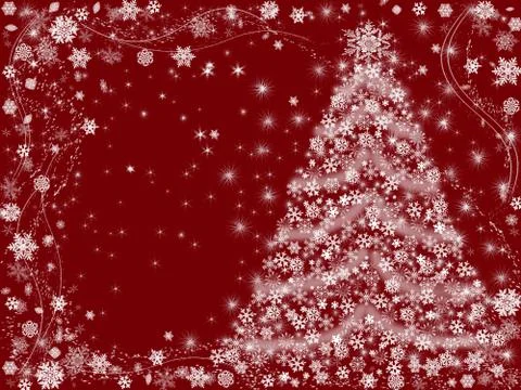 Christmas tree red Illustrazione stock