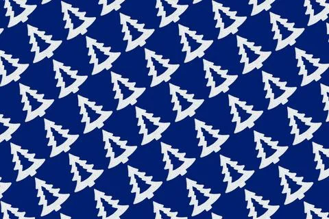 Christmas Tree Repeat Seamless Diagonal Pattern Design Stock Illustration