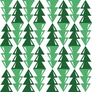 Christmas tree repeating simple geometric shapes Illustrazione stock
