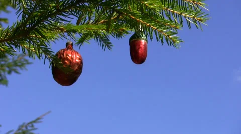 Christmas tree retro decoration Vídeos de archivo 32140798