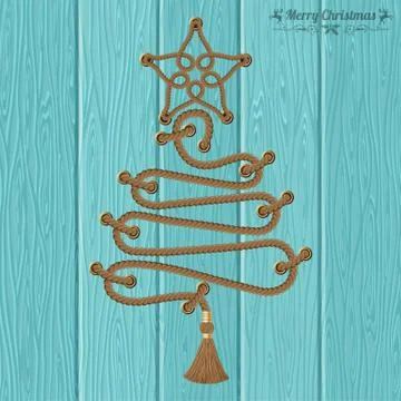 Christmas Tree from Ropes Stock Illustration