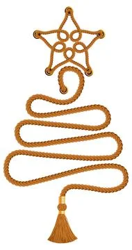 Christmas Tree from Ropes Stock Illustration