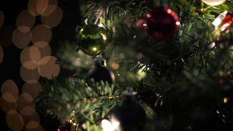 Christmas Tree Rotate Orbs Stock Footage 71002458