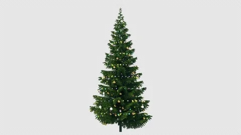 Christmas Tree rotating on Alpha Stock Footage 165905432
