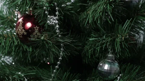 Christmas tree rotating background Video stock 32669337