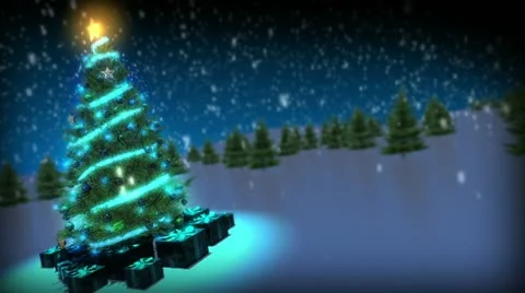 Christmas Tree Rotating Stock Footage 12520036