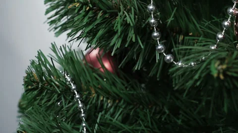 Christmas tree rotating Stock Footage 32669107