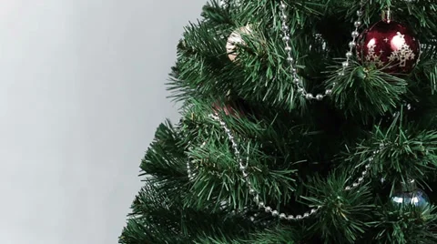 Christmas tree rotating Stock Footage 32669469