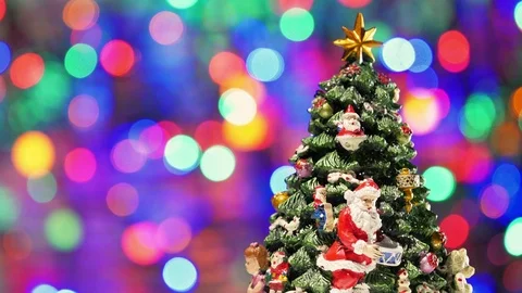 Christmas tree rotating. Stock Footage 70010898