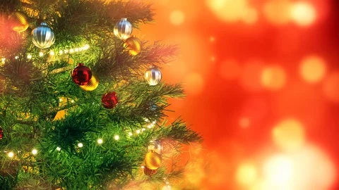 Christmas Tree Rotating loop Background Stock Footage 120622706