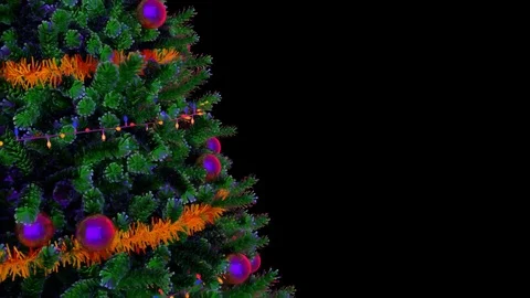 Christmas Tree Rotating Loop Video stock 82877862