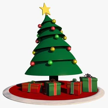 Christmas Tree Scene 3D Model