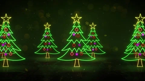 Christmas Tree Scrolling Background 库存影片 348033801