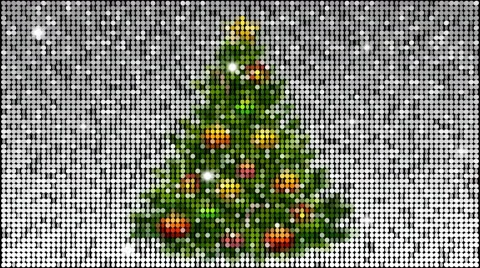 Christmas tree  - seamless looping with reflectors and sparkles Stock Footage 49923891