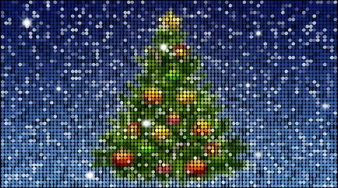 Christmas tree  - seamless looping with reflectors and sparkles Stock Footage 49923921
