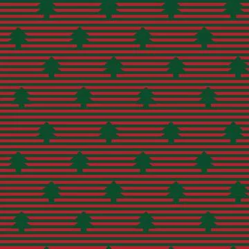 Christmas Tree seamless pattern design Illustrazione stock