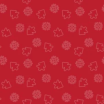 Christmas Tree seamless pattern design Illustrazione stock