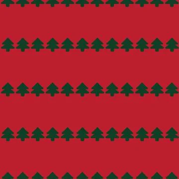 Christmas Tree seamless pattern design イラスト素材