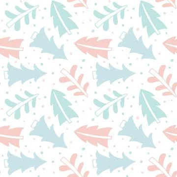 Christmas tree Seamless pattern. Design for Merry Christmas and Happy New Year Stock Illustration