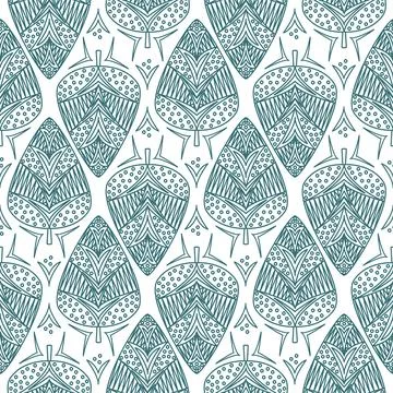Christmas tree seamless pattern for design. Christmas scrapbook background fo 스톡 일러스트