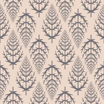 Christmas tree seamless pattern for design. Christmas scrapbook background fo Stock Illustration