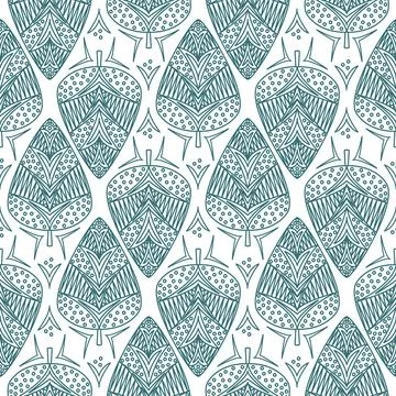 Christmas tree seamless pattern for design. Christmas scrapbook background fo Stock Illustration