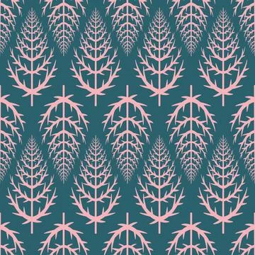 Christmas tree seamless pattern for design. Christmas scrapbook background fo Stock Illustration