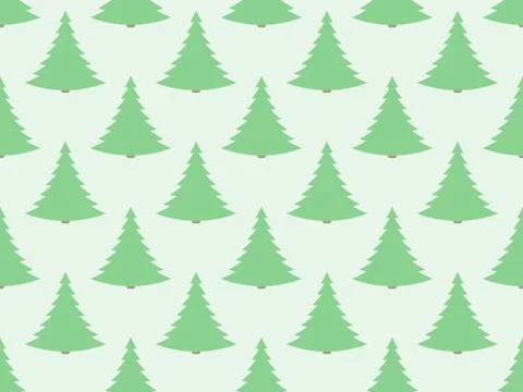 Christmas tree seamless pattern. Holiday time green fir tree Illustrazione stock