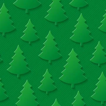 Christmas tree seamless pattern. 库存插图