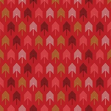 Christmas tree seamless pattern Stock Illustration