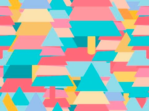 Christmas tree seamless pattern modern style. Abstract festive unobtrusive ba 스톡 일러스트