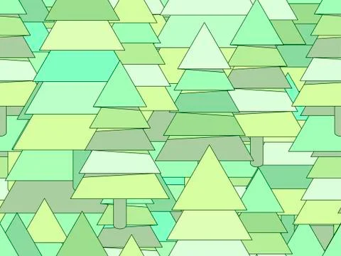 Christmas tree seamless pattern modern style. Abstract festive unobtrusive ba Stock Illustration