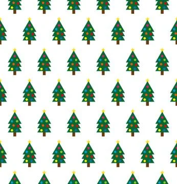 Christmas tree seamless pattern. New Year s texture. Vector Illustrazione stock