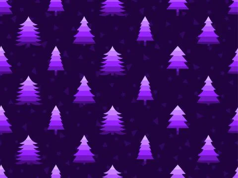 Christmas tree seamless pattern retro style. Vector illustration Illustrazione stock