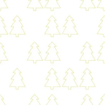Christmas tree seamless pattern. Vector illustration of a seamless pattern of Illustrazione stock