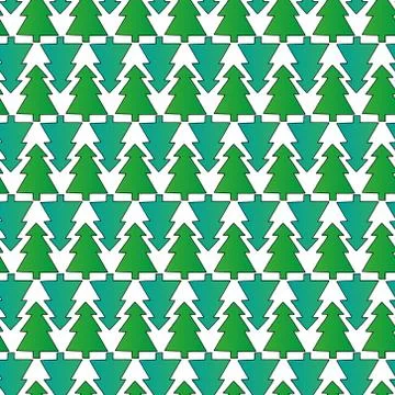 Christmas tree seamless pattern. Vector illustration of a seamless pattern of Illustrazione stock