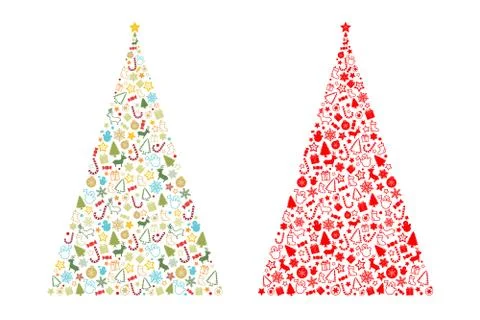 Christmas tree shape Stock Illustration