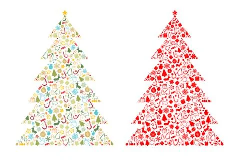 Christmas tree shape Stock Illustration