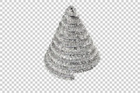 Christmas tree shape in tinsel Stock Illustration