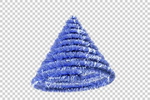 Christmas tree shape in tinsel Stock Illustration
