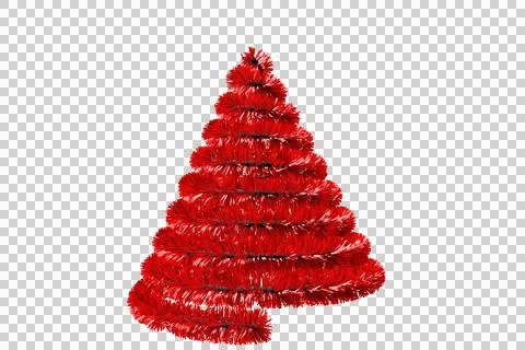 Christmas tree shape in tinsel Stock Illustration