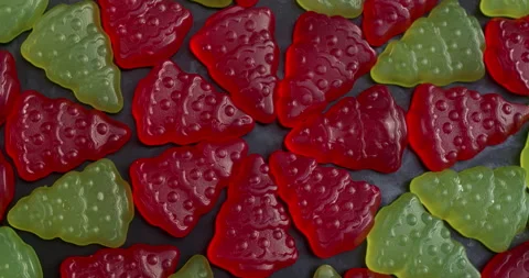 Christmas tree shaped sweets. Stock Footage 282109579