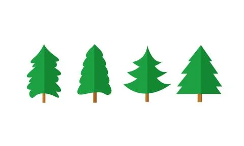 Christmas Tree Shapes Stock Illustration