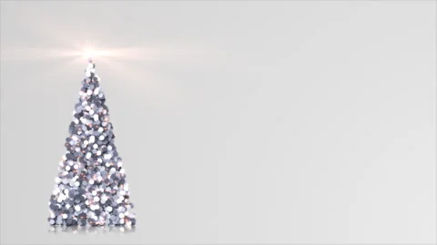 Christmas tree with shining light and glowing particles Stock Footage 291594721