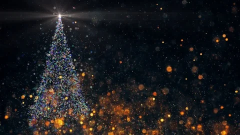 Christmas tree with shining light Stock Footage 83052493