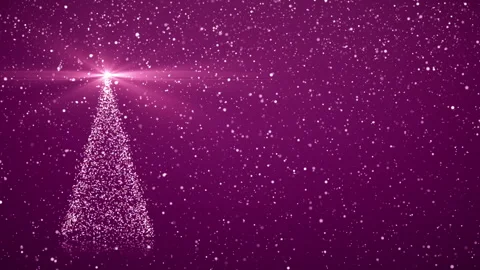 Christmas tree with shining light with glowing particles Stock Footage 291681537